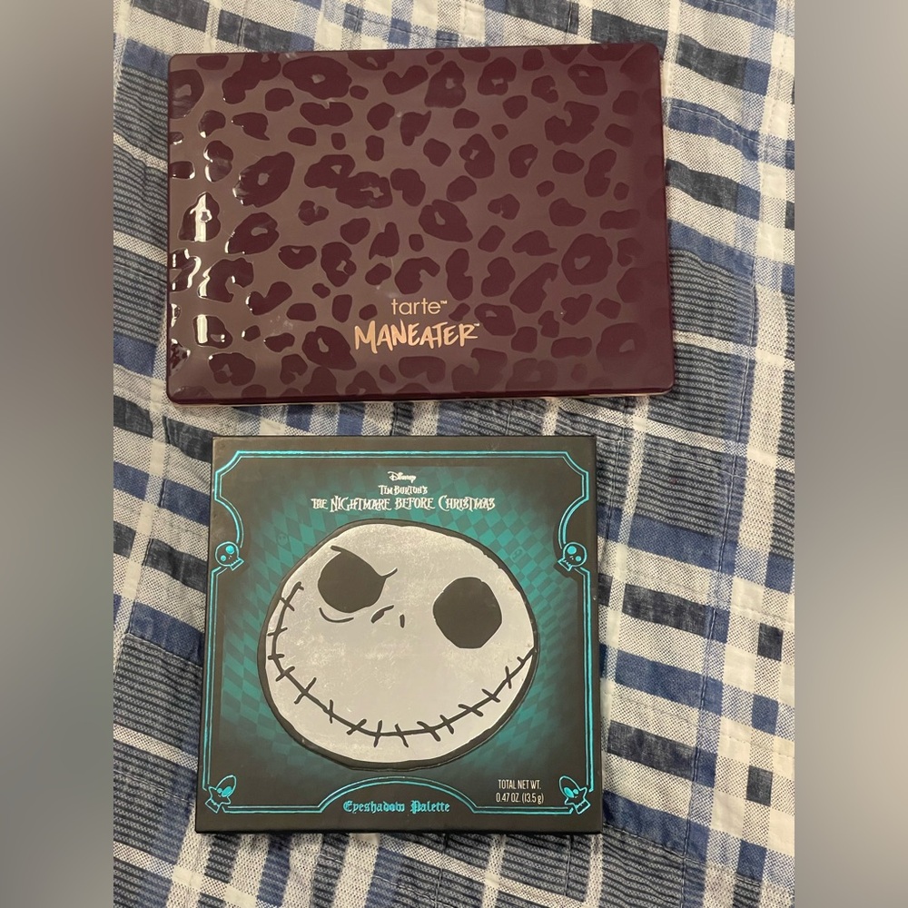 Tarte Maneater Palette with Burgundy Leopard Design and Disney Palette